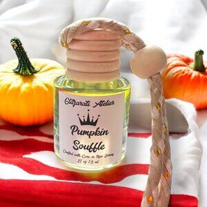 Pumpkin Souffle Scented Hanging Glass Car Oil Diffuser Freshener 8ml